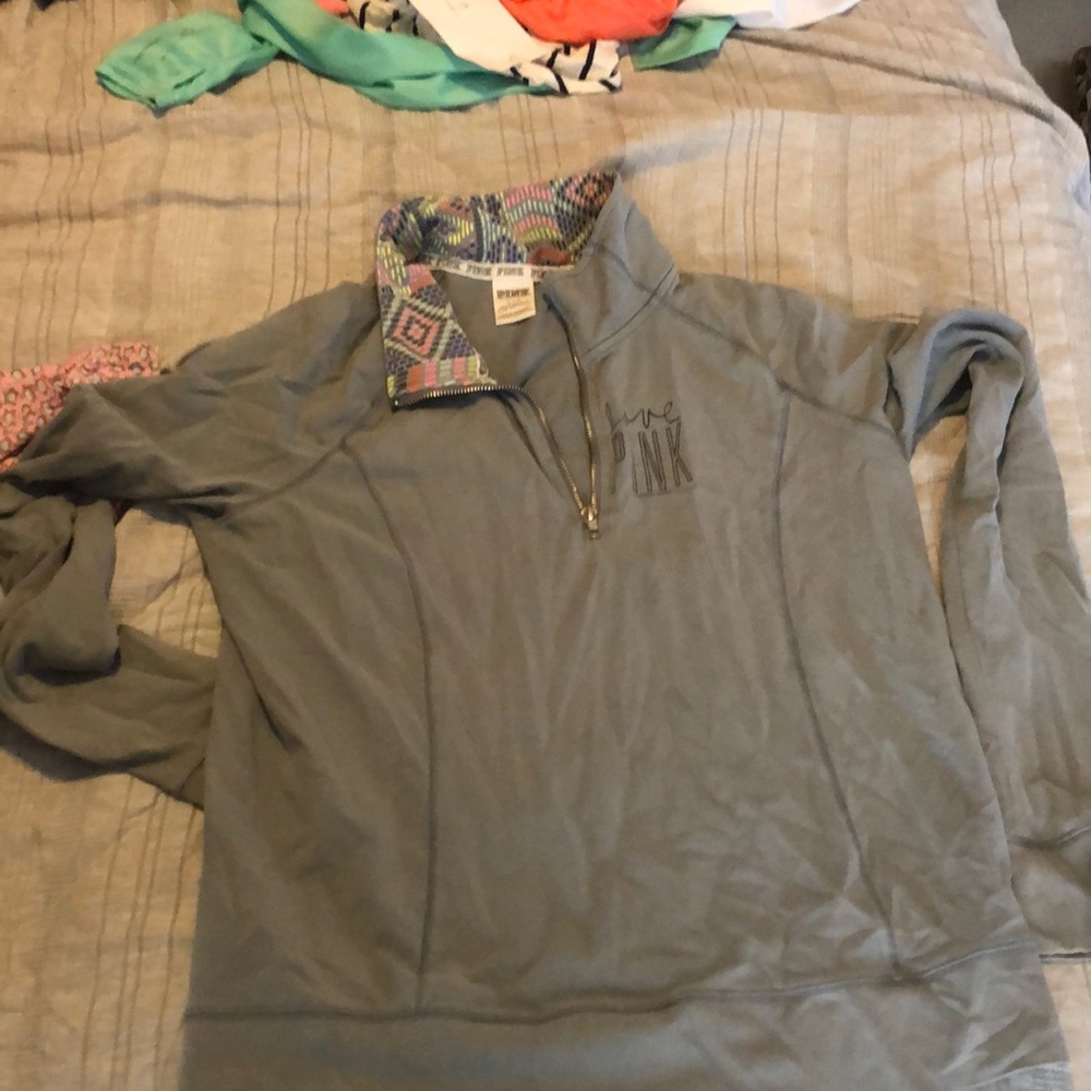 Women’s pink large quarter zip jacket